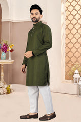 Men Sequence Cotton Blend Straight Kurta