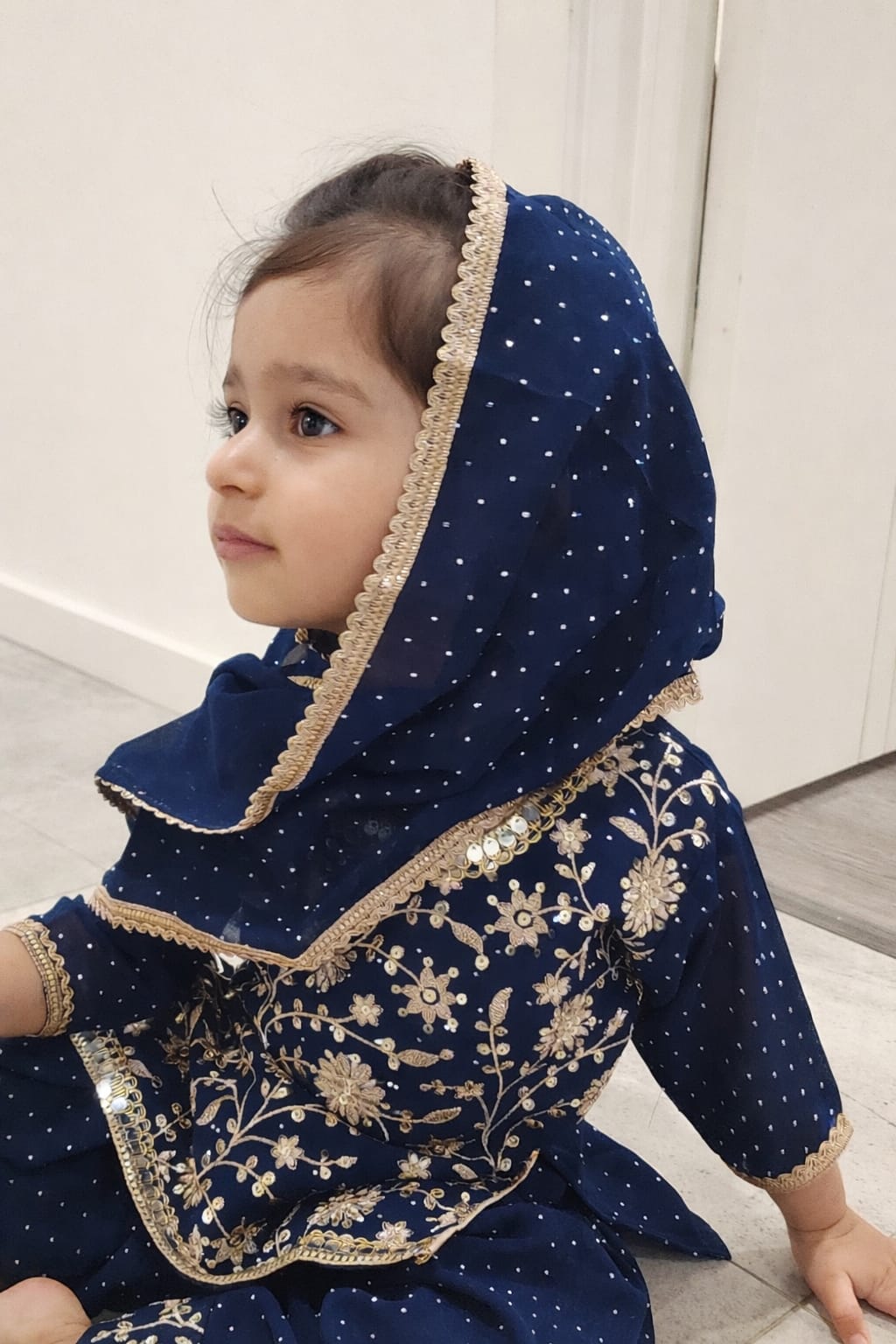 Blue Heavy Salwar Suit Girls