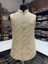 Jacqurd Golden Nehru Jacket