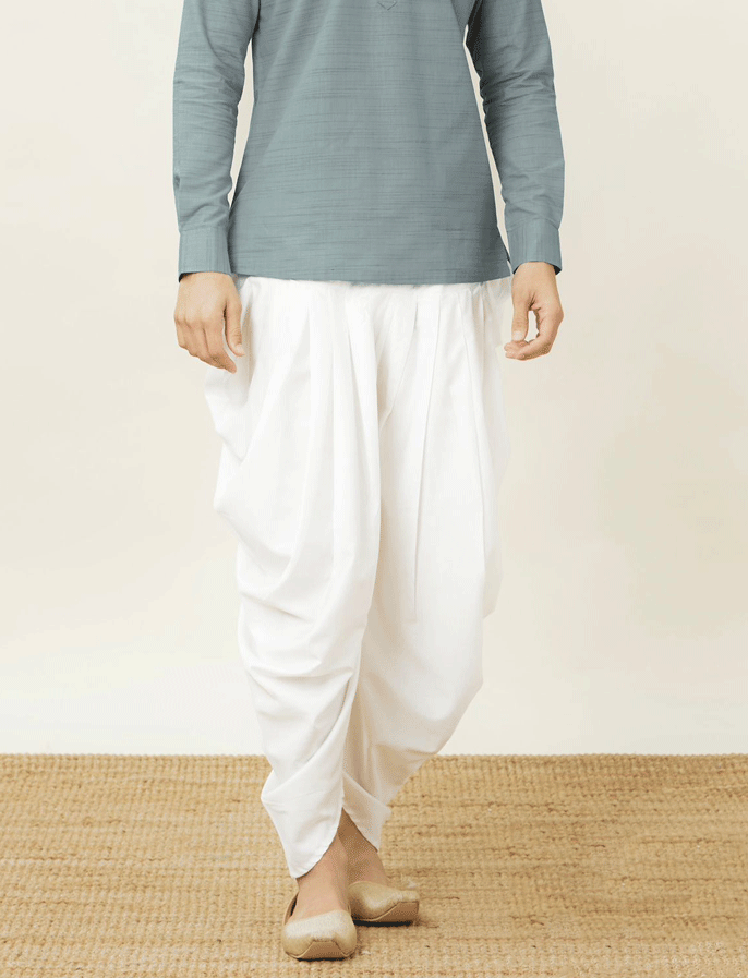 White Cotton Dhoti Pant