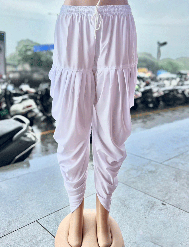 White Cotton Dhoti Pant Mens
