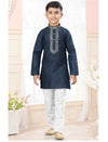 Blue Embroidery kurta Pajama
