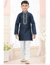 Blue Embroidery kurta Pajama