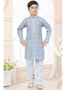 Blue Printed kurta Pajama