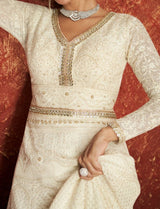 White Embroidered Anarkali Gown3