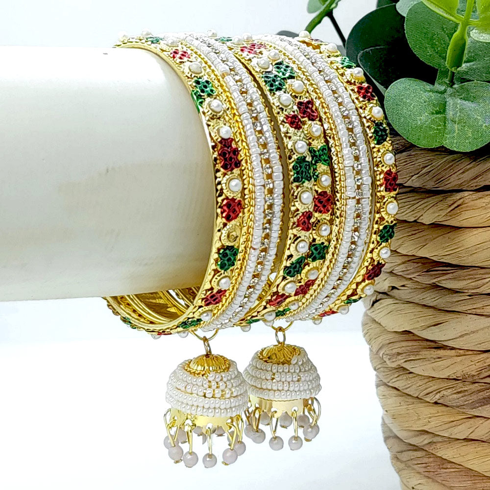 Handcrafted Multicolor Latkan Bangles for Festive Season