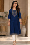 Neck Embroidery Kurti
