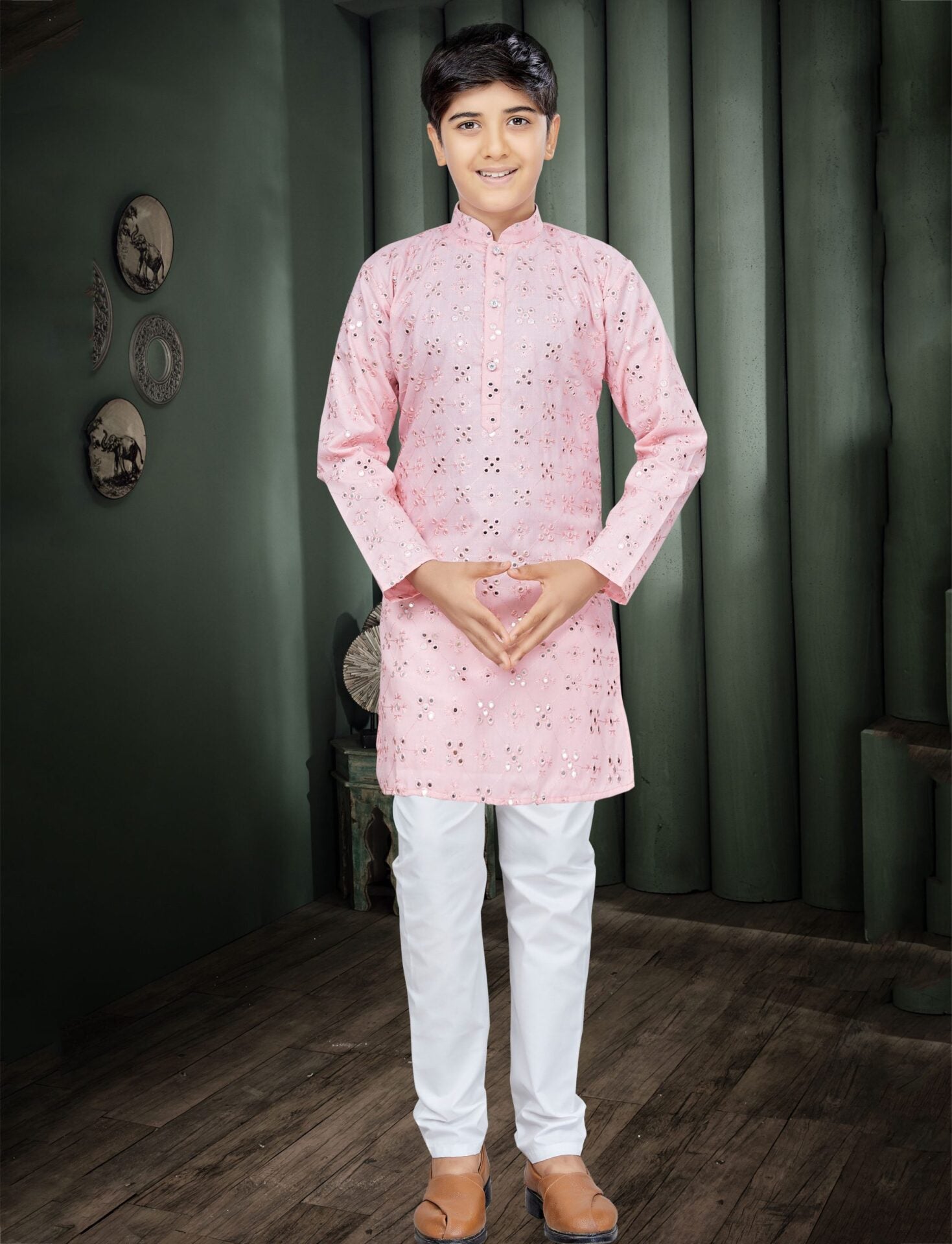 Pink Mirror Kurta Pajama