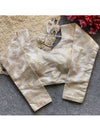Off White DOLA SILK WEAVING DESIGN Blouse