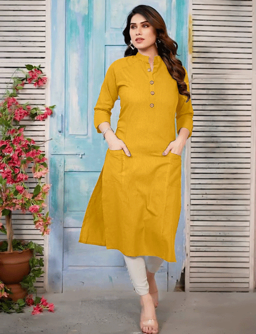 Mustard Yellow Kurta Women