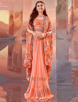 Georgette Indo Western Set Women