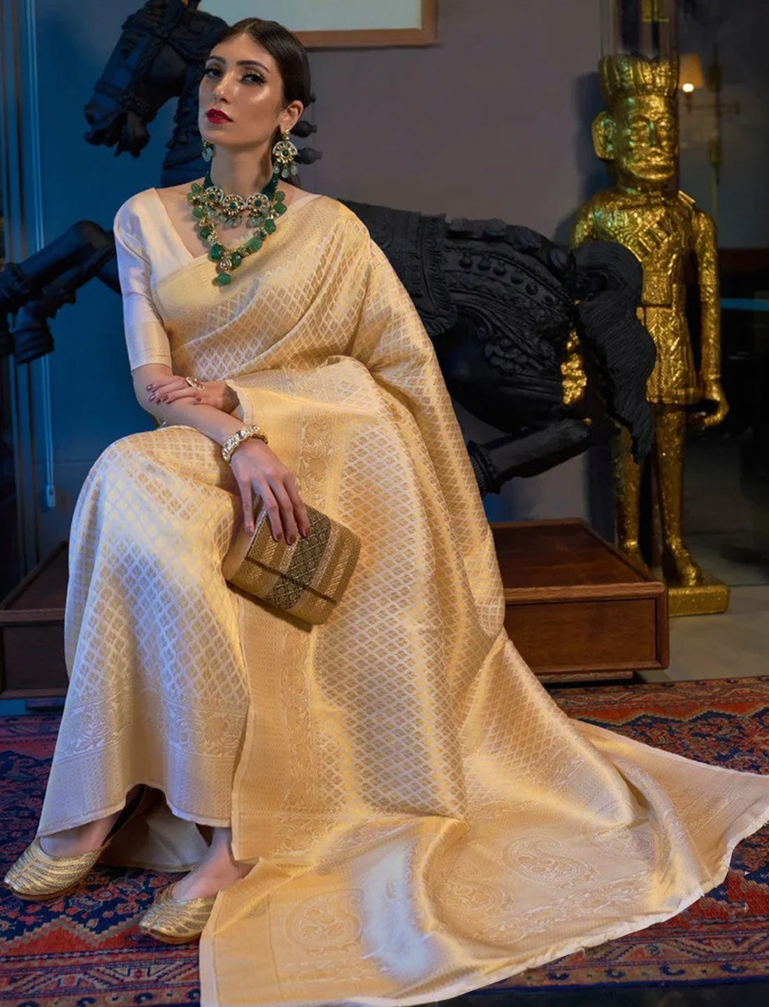Golden Soft Silk Sarees