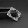 Silver Square Shape Oxidised Bangle