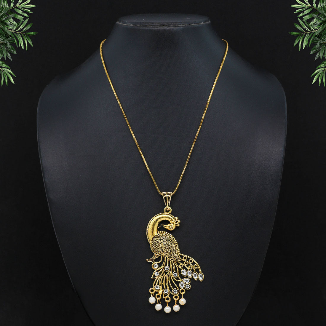 Oxidised Necklace Peacock Design