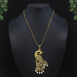 Oxidised Necklace Peacock Design