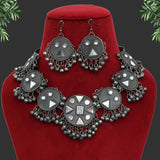 Oxidised Necklace With Earrings