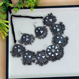 Oxidised Necklace With Earrings