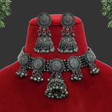Oxidised Necklace With Earrings
