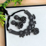 Oxidised Necklace With Earrings