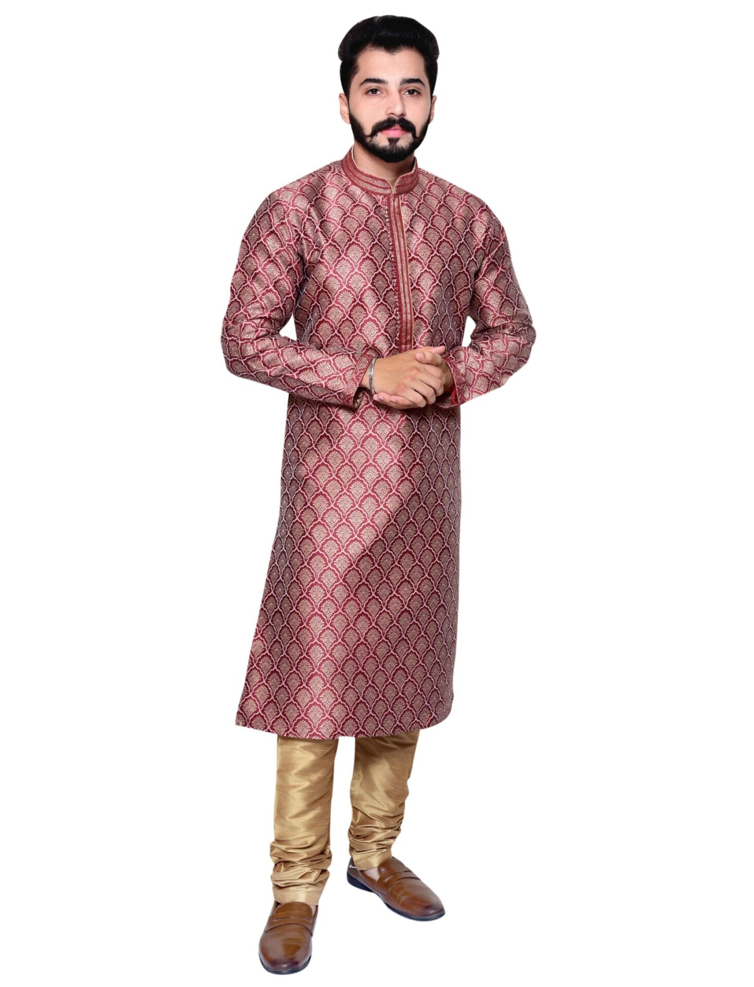Mens Kurta Pajama Maroon