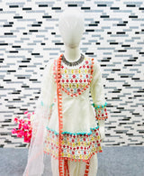 Embroidered Dhoti Salwar Suit Girls