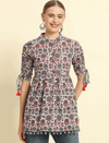 Cotton Printed Flared Top