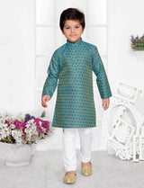 silk embroidered kurta pajama boys