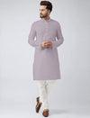 Plain Kurta Pajama - Purple