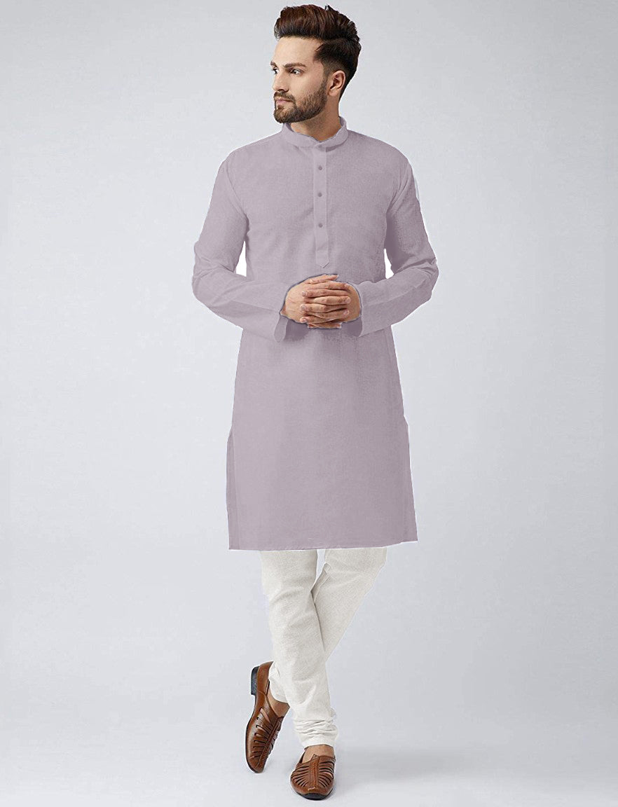 Plain Kurta Pajama - Purple