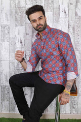 Multi-colour Short Kurta Men