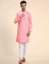 Pink chikankari kurta pajama