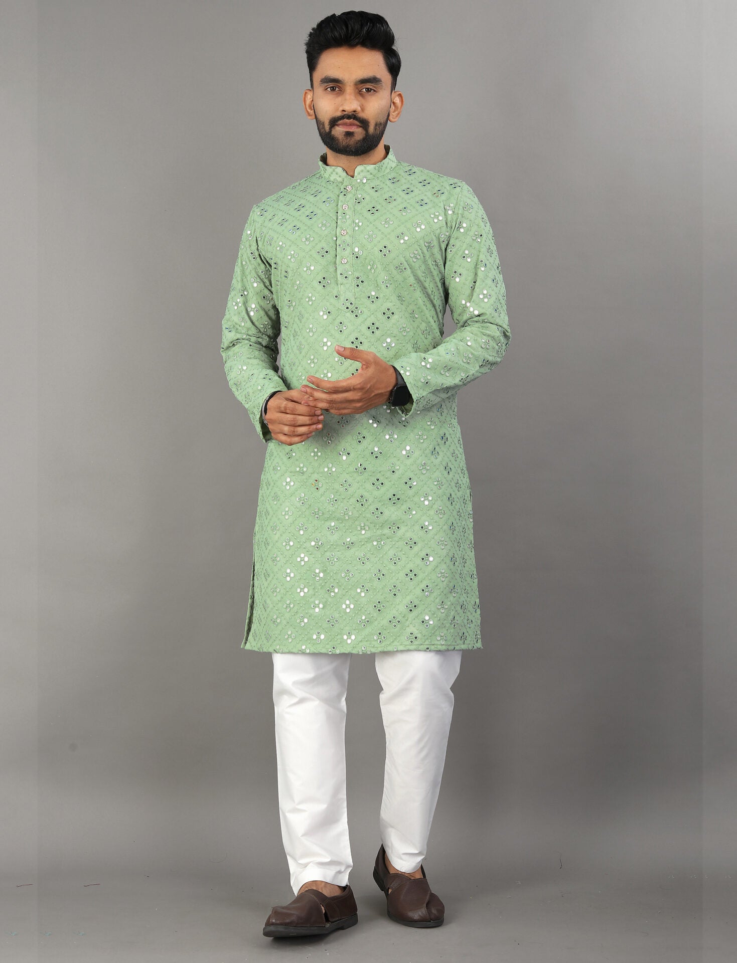 Georgette Mirror Kurta