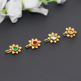 Multicolor Kundan Nose Pin - 1 Piece