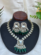 Green Necklace with Earrings