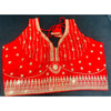 Red Full Embroidery Silk Blouse