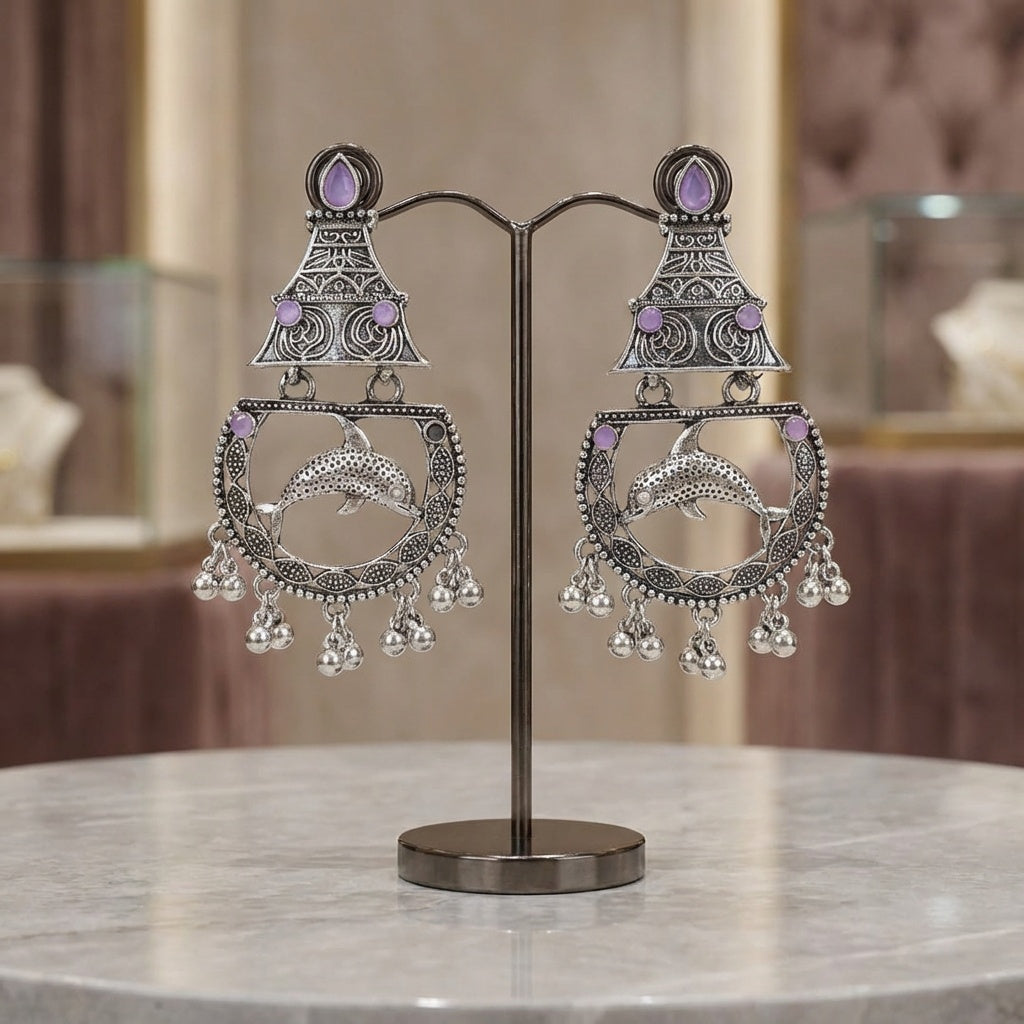 Oxidised Earring
