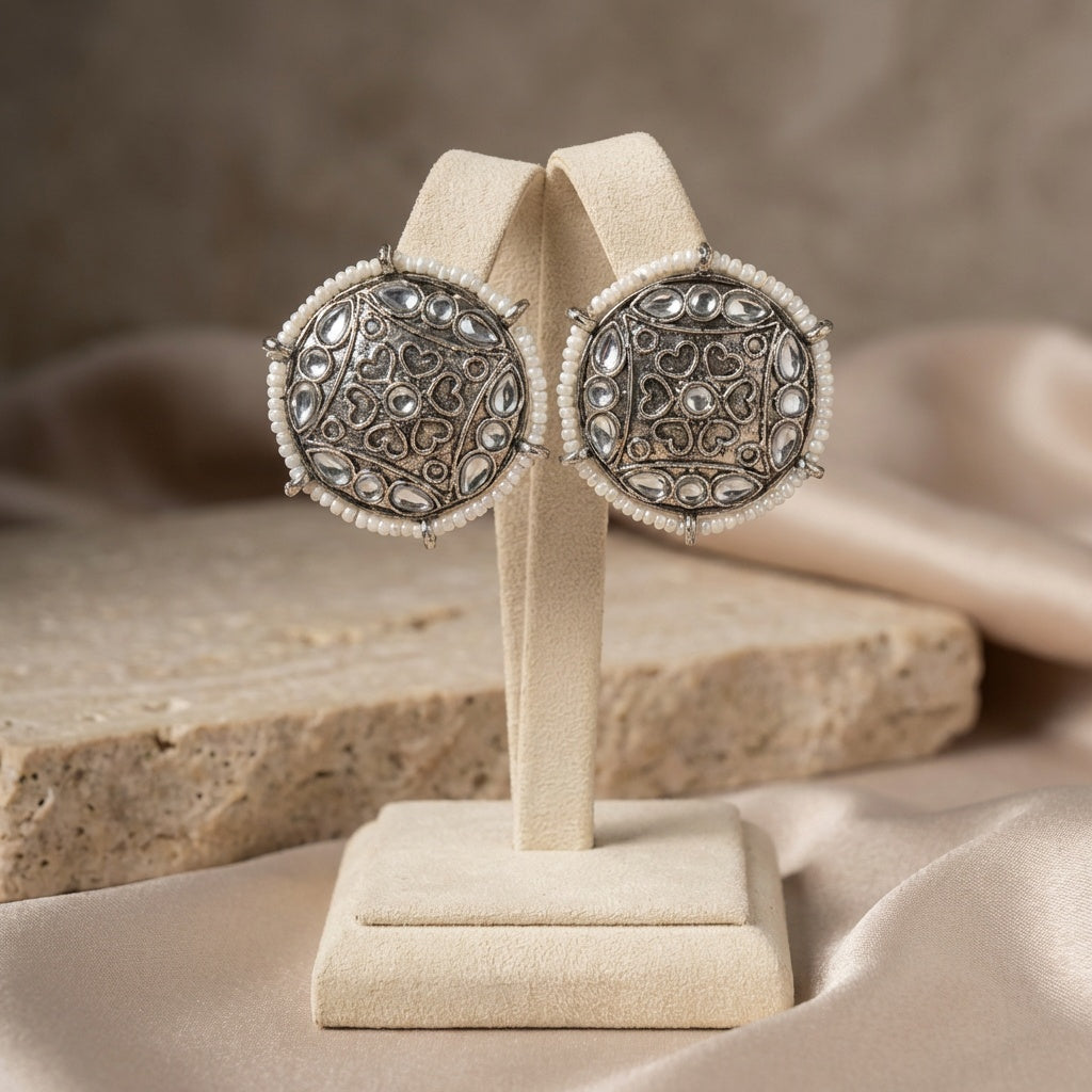 Oxidised  Stud Earring
