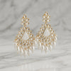 White Stone Pearl Earring