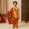 Girls Yellow Suit With Phulkari Dupatta Rich text editor