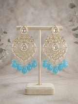 Sky Blue Kundan Earring