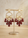 ChandBali Polaki Earrings - Maroon