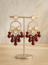 ChandBali Polaki Earrings - Maroon