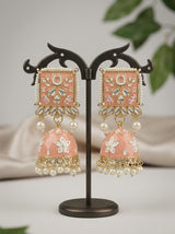 Peach Colour Earrings
