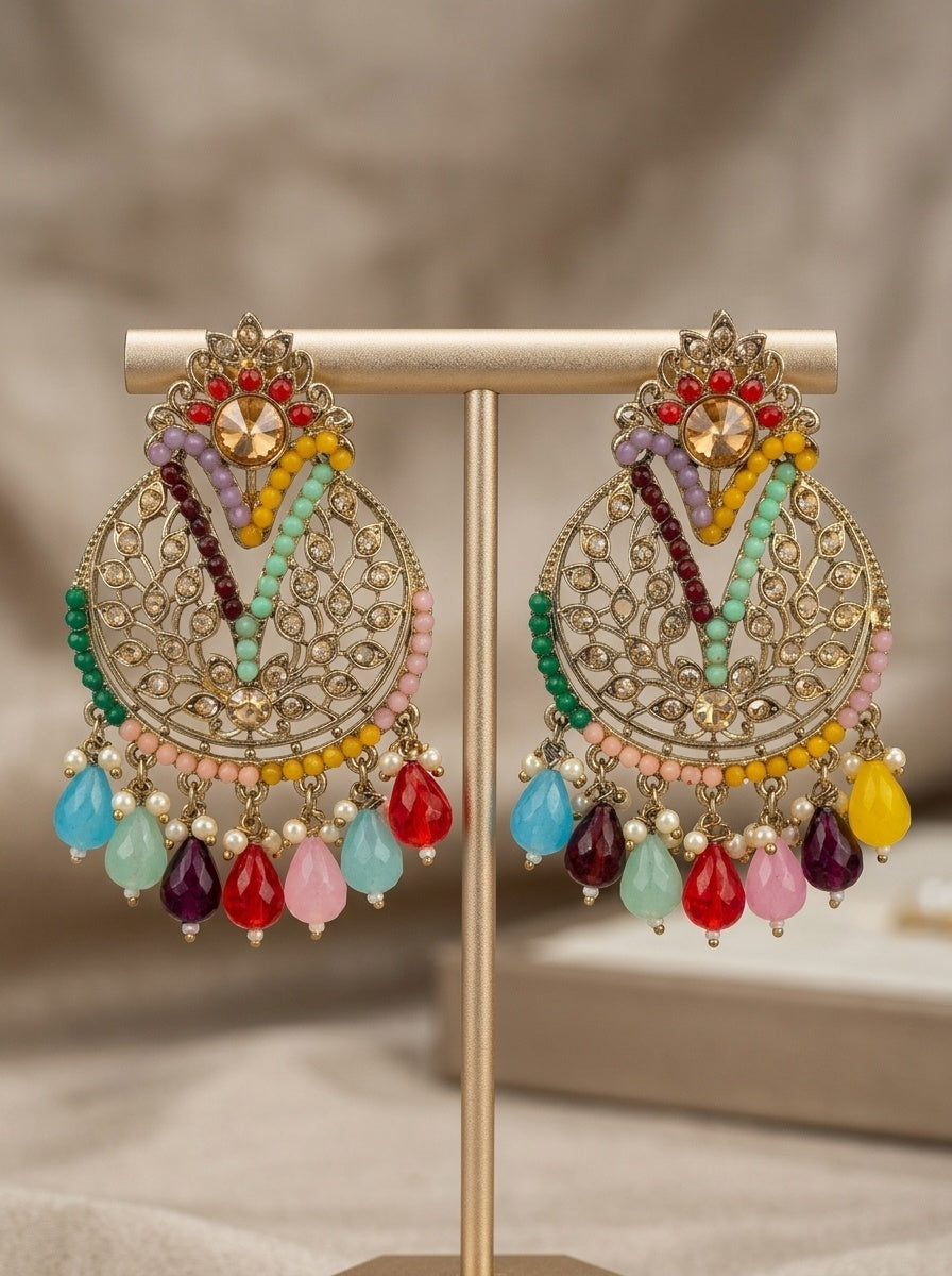 Multicolour Pearl Earrings