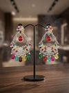 Silver Multi-colour Pearl Earrings