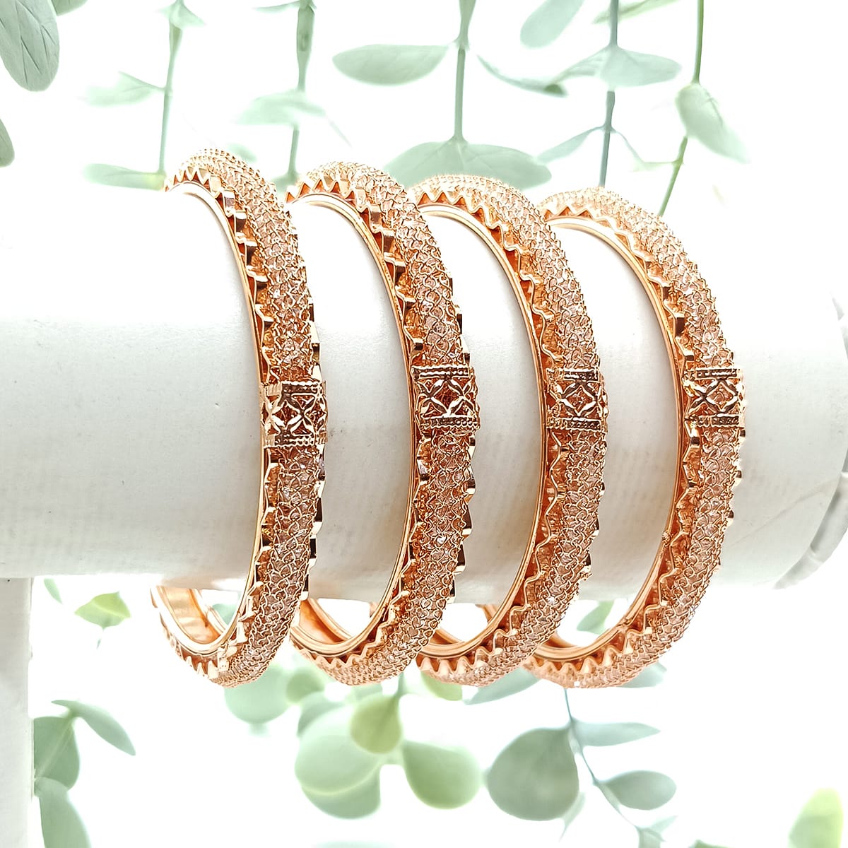 Women Rose bangles set