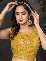 Women Yellow Lehnga Choli