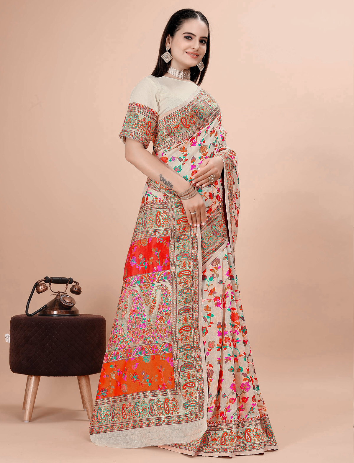 Indian Kashmiri Banarasi Silk Saree