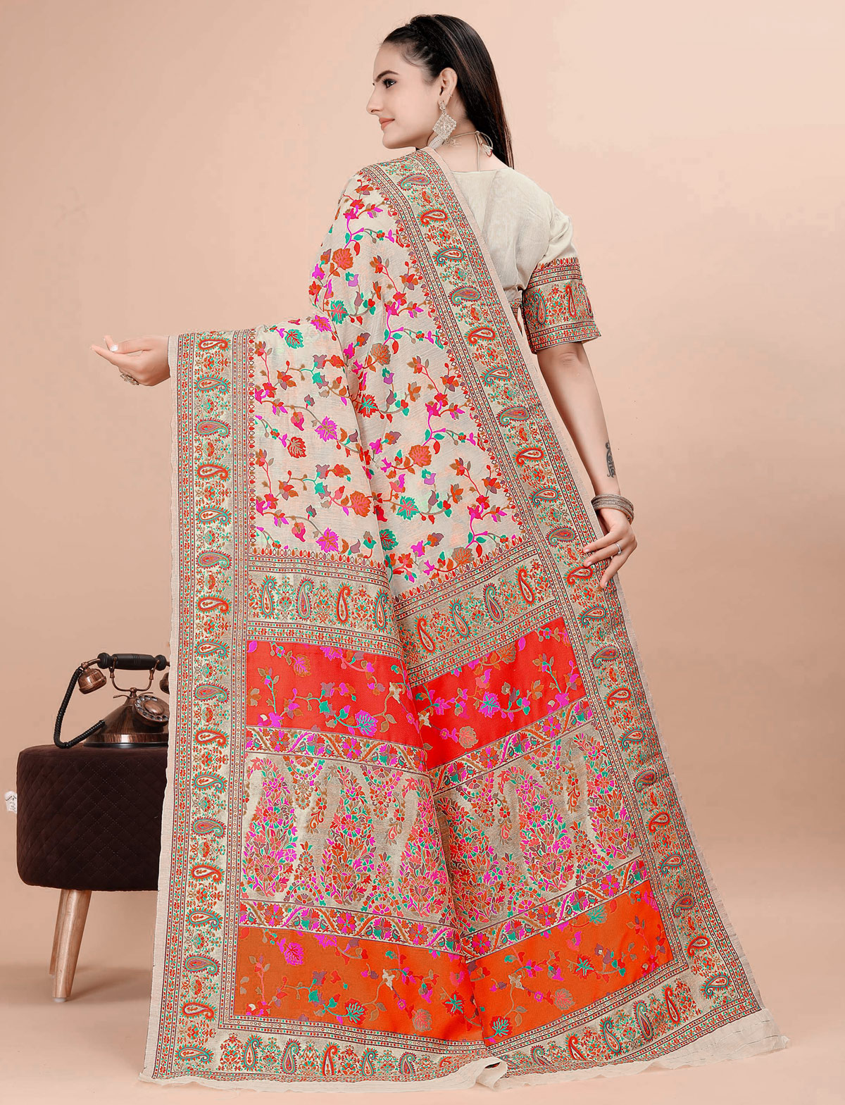 Indian Kashmiri Banarasi Silk Saree