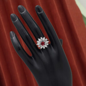 Silver Small American Diamond Ring